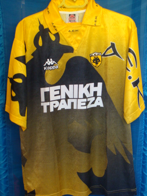 maillot équipe de aek athènes domicile 1996-1997 pas cher