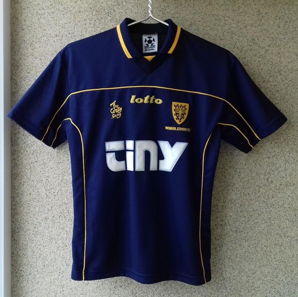 maillot équipe de afc wimbledon domicile 1999-2000 rétro