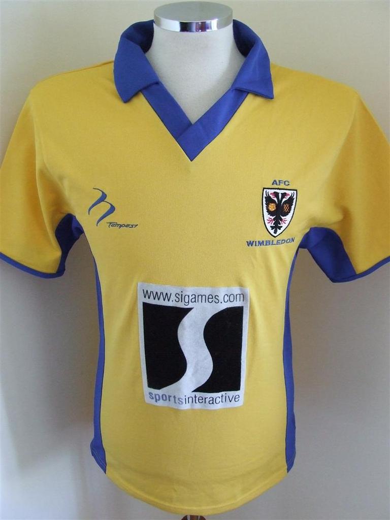 maillot équipe de afc wimbledon exterieur 2002-2003 rétro