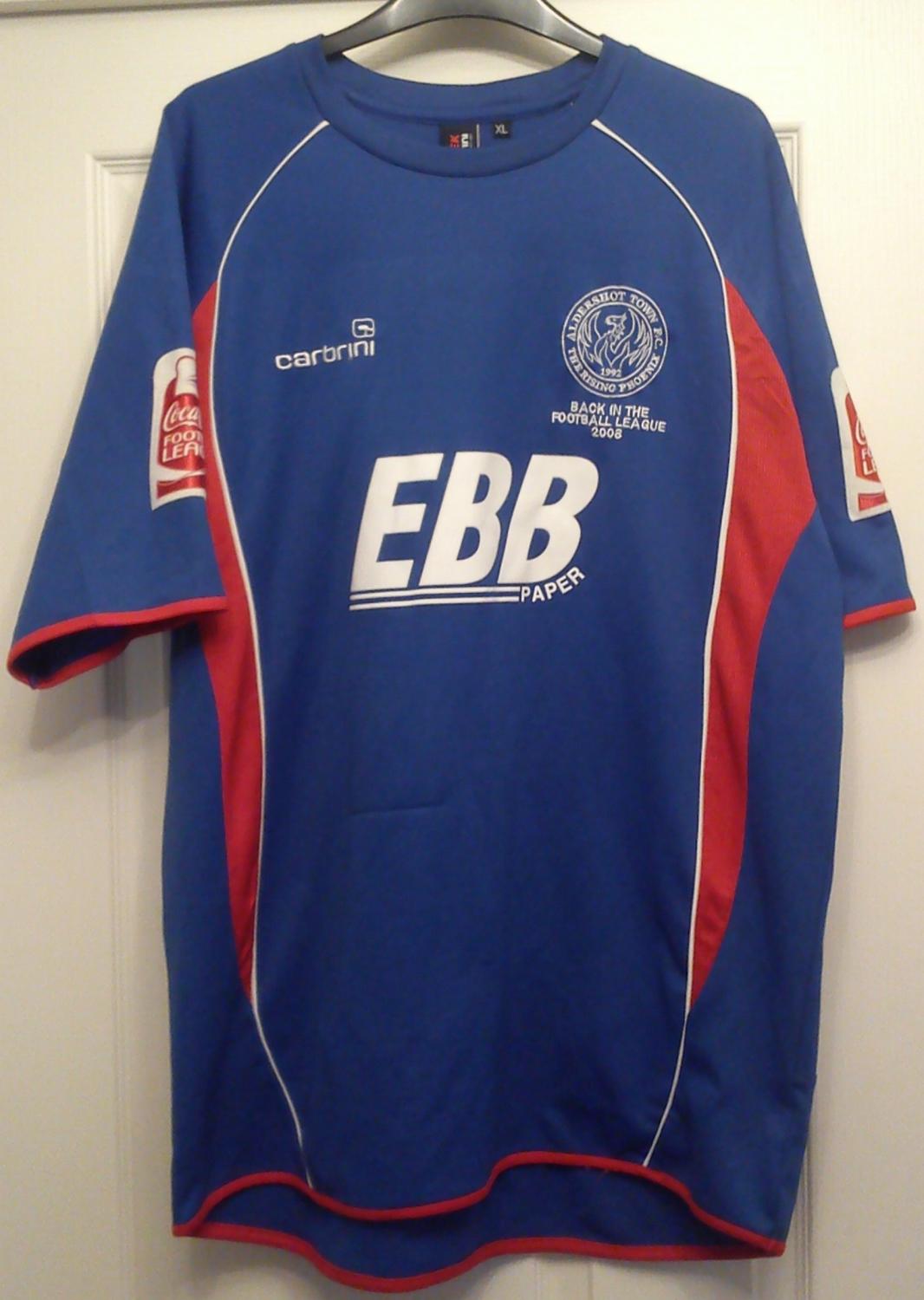 maillot équipe de aldershot town third 2008-2010 rétro