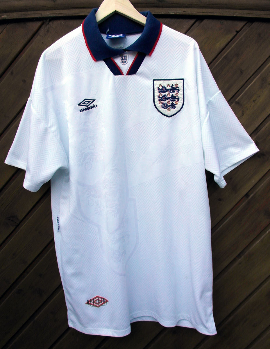 maillot équipe de angleterre domicile 1993-1994 rétro