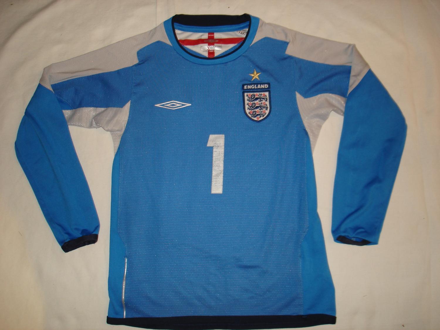 maillot équipe de angleterre gardien 2004-2006 rétro