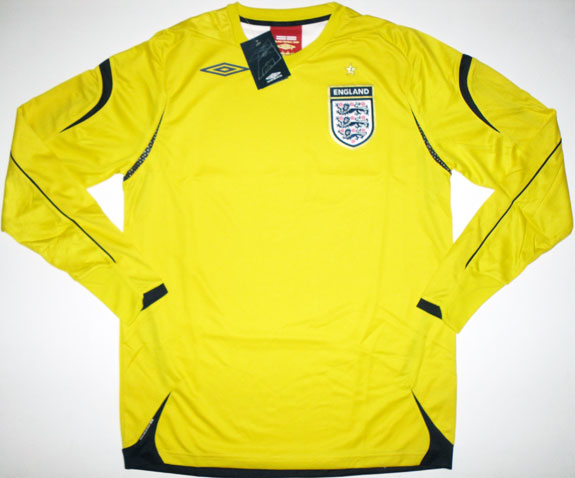 maillot équipe de angleterre gardien 2006-2008 rétro