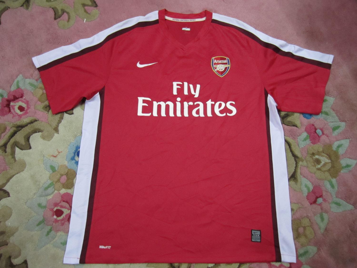 maillot équipe de arsenal fc domicile 2008-2010 rétro