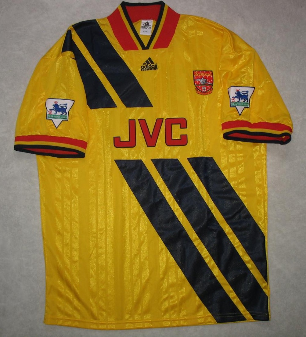 maillot équipe de arsenal fc exterieur 1993-1994 rétro