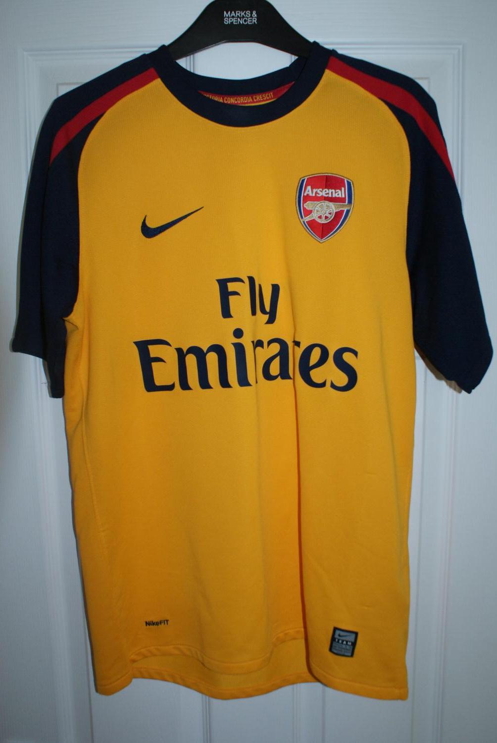 maillot équipe de arsenal fc exterieur 2008-2009 rétro