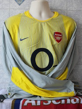 maillot équipe de arsenal fc gardien 2002-2003 rétro