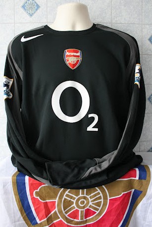 maillot équipe de arsenal fc gardien 2004-2005 rétro