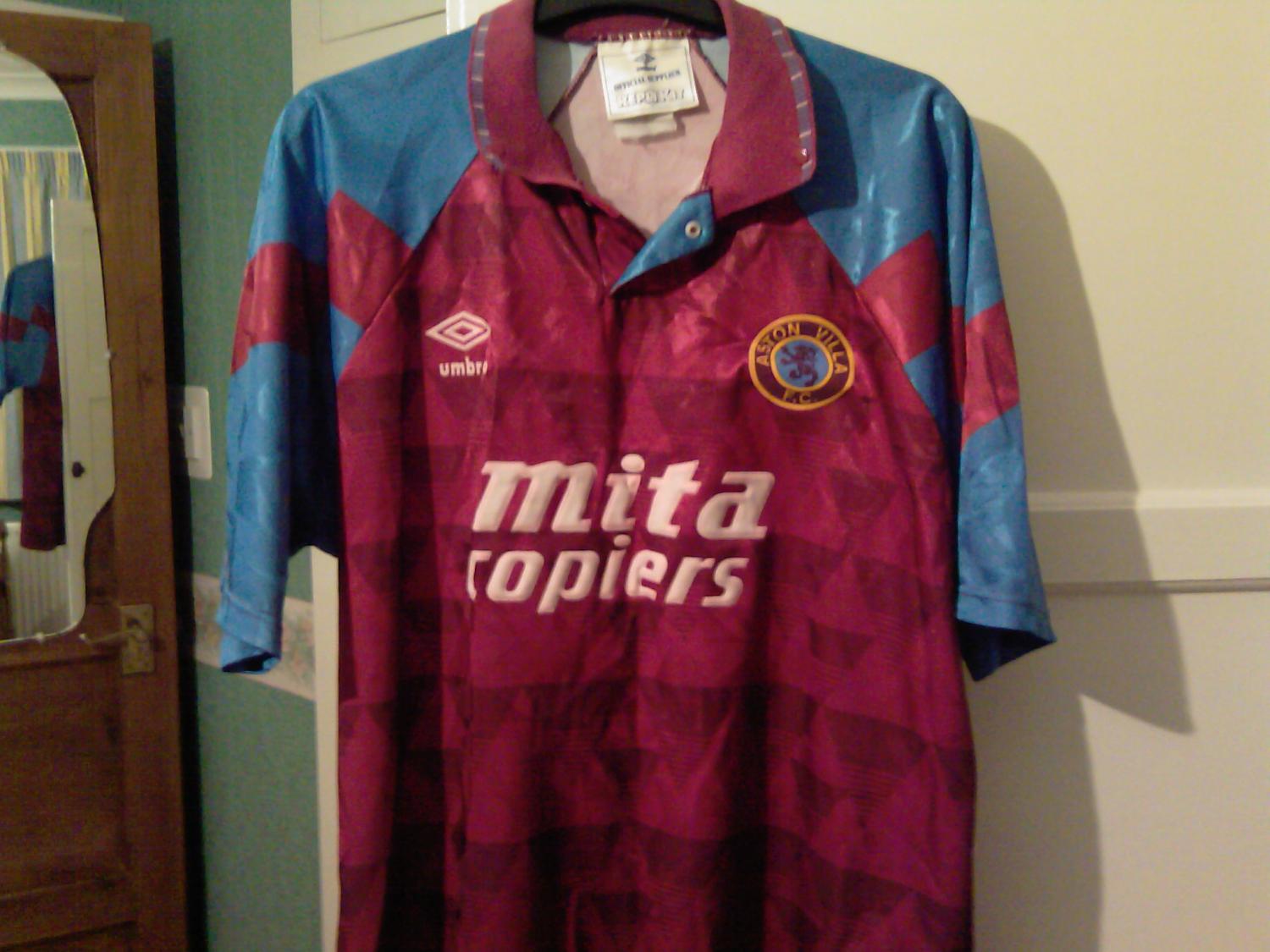 maillot équipe de aston villa domicile 1990-1992 pas cher