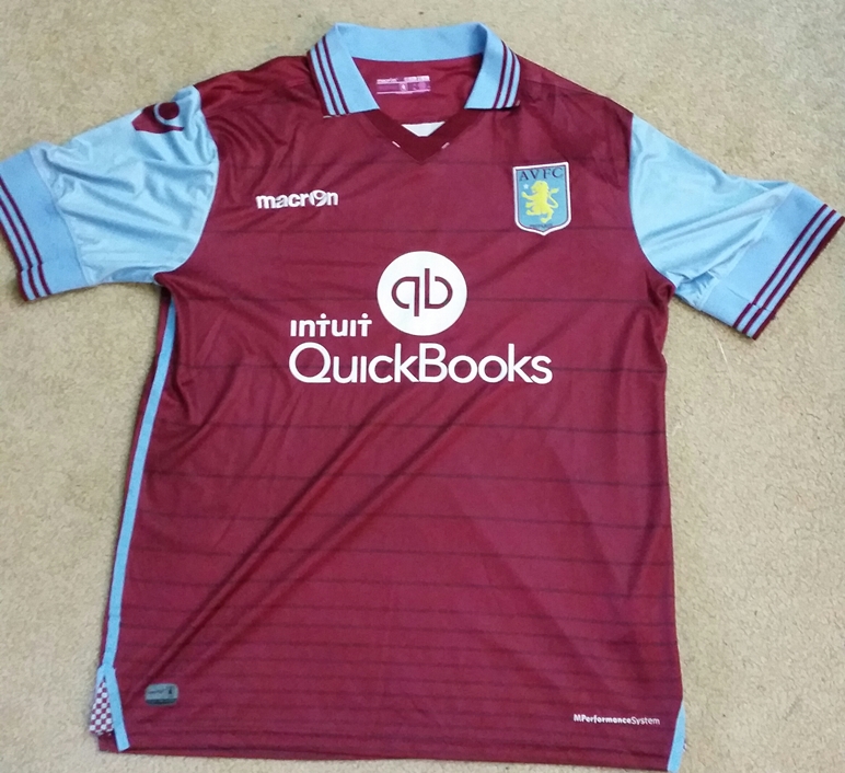 maillot équipe de aston villa domicile 2015-2016 rétro