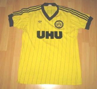 maillot équipe de borussia dortmund domicile 1982-1983 rétro