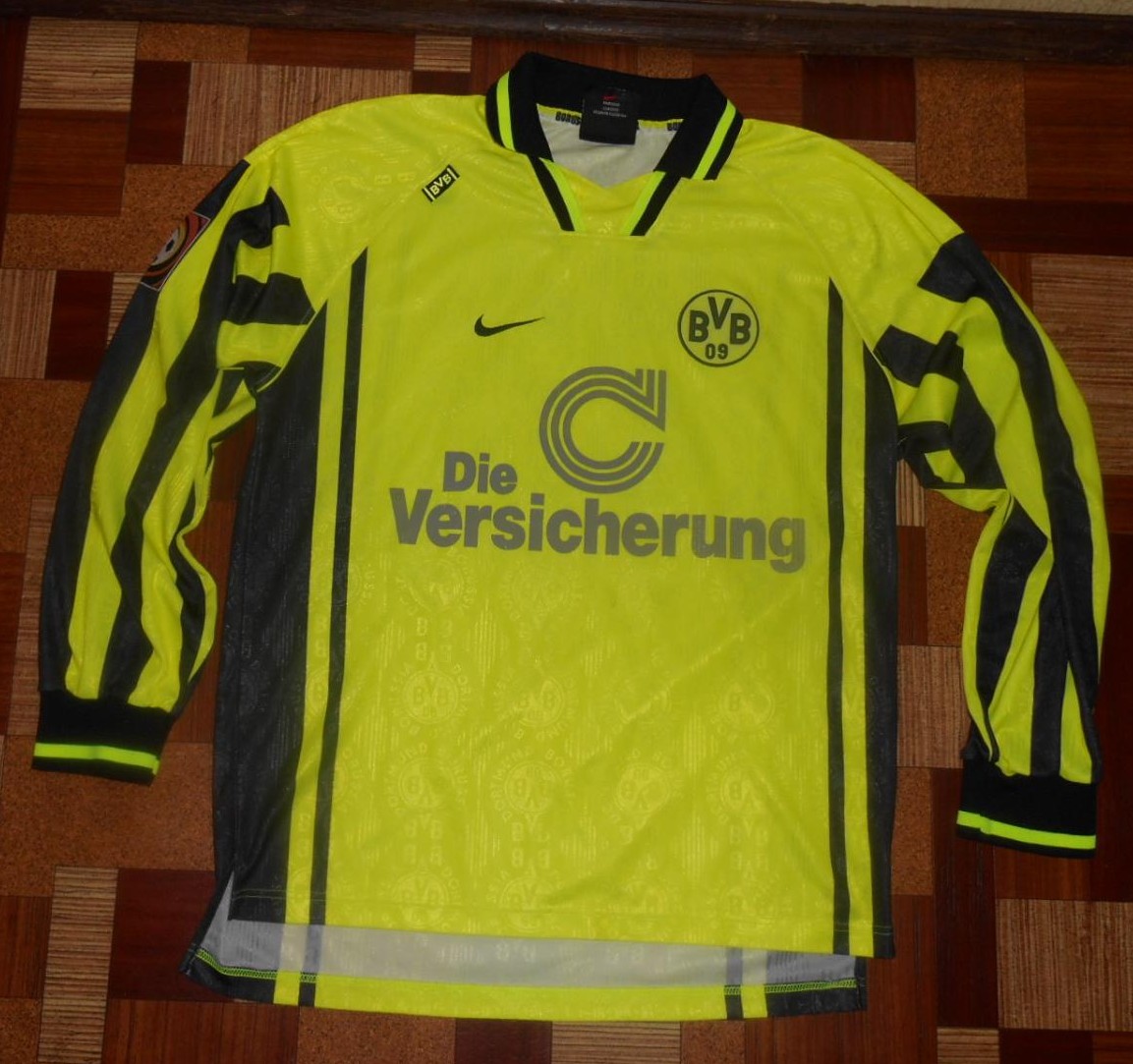 maillot équipe de borussia dortmund domicile 1996-1997 rétro