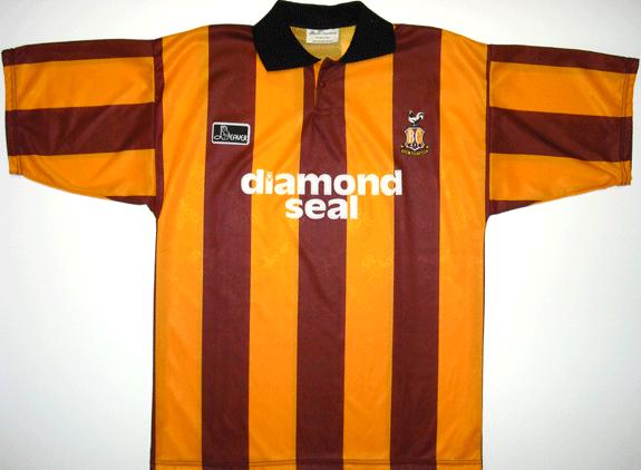 maillot équipe de bradford city afc domicile 1994-1996 rétro