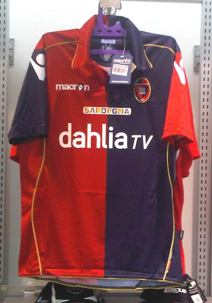 maillot équipe de cagliari calcio domicile 2010-2011 rétro