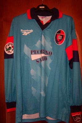 maillot équipe de cagliari calcio third 1996-1998 rétro