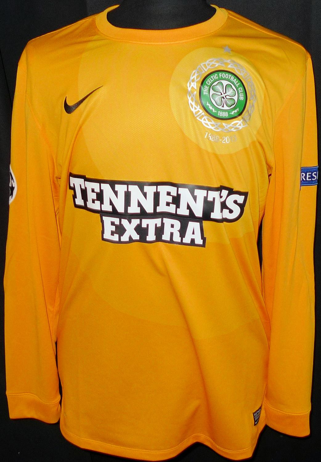 maillot équipe de celtic glasgow gardien 2012-2013 rétro