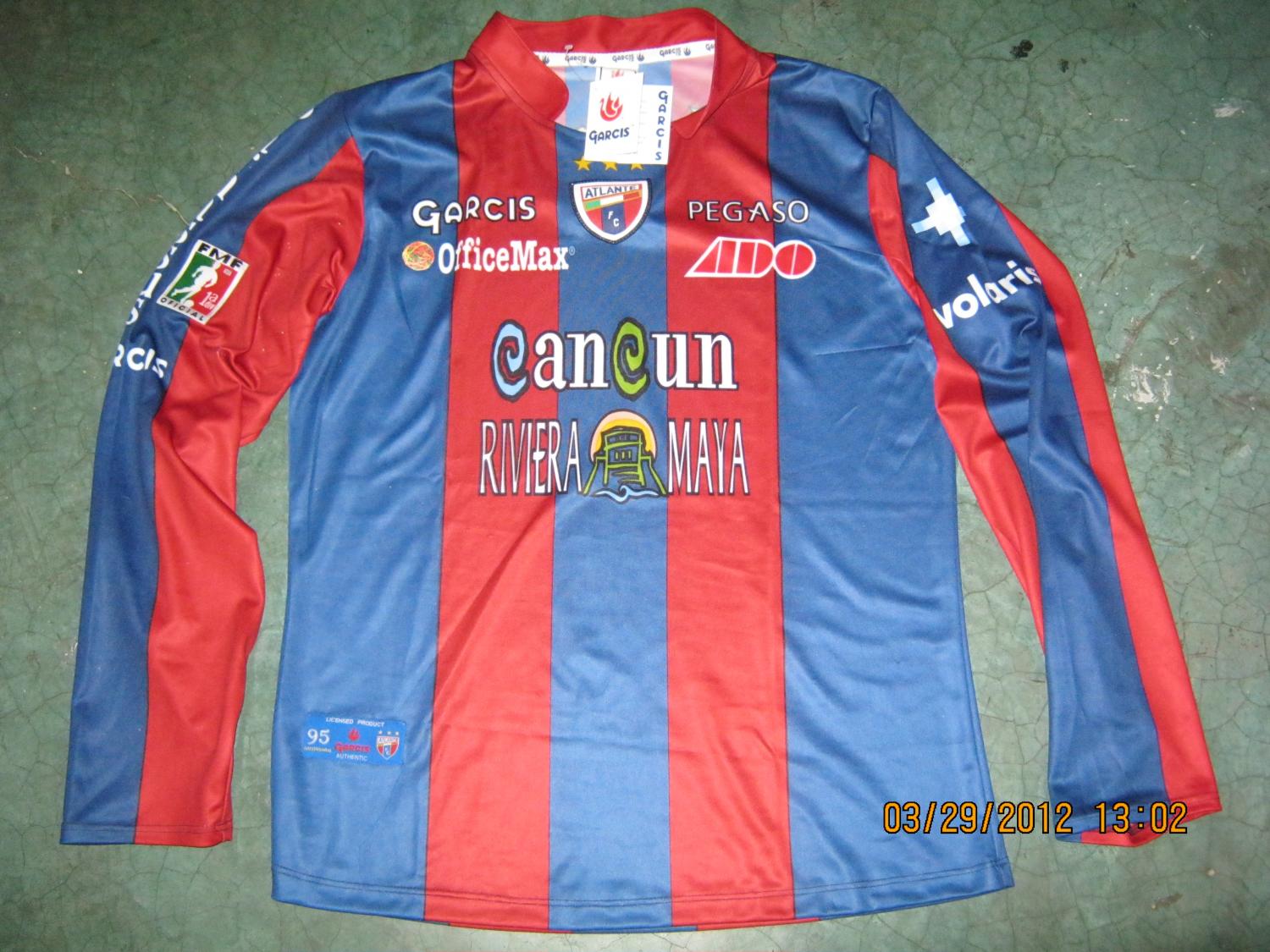 maillot équipe de cf atlante domicile 2011-2012 rétro