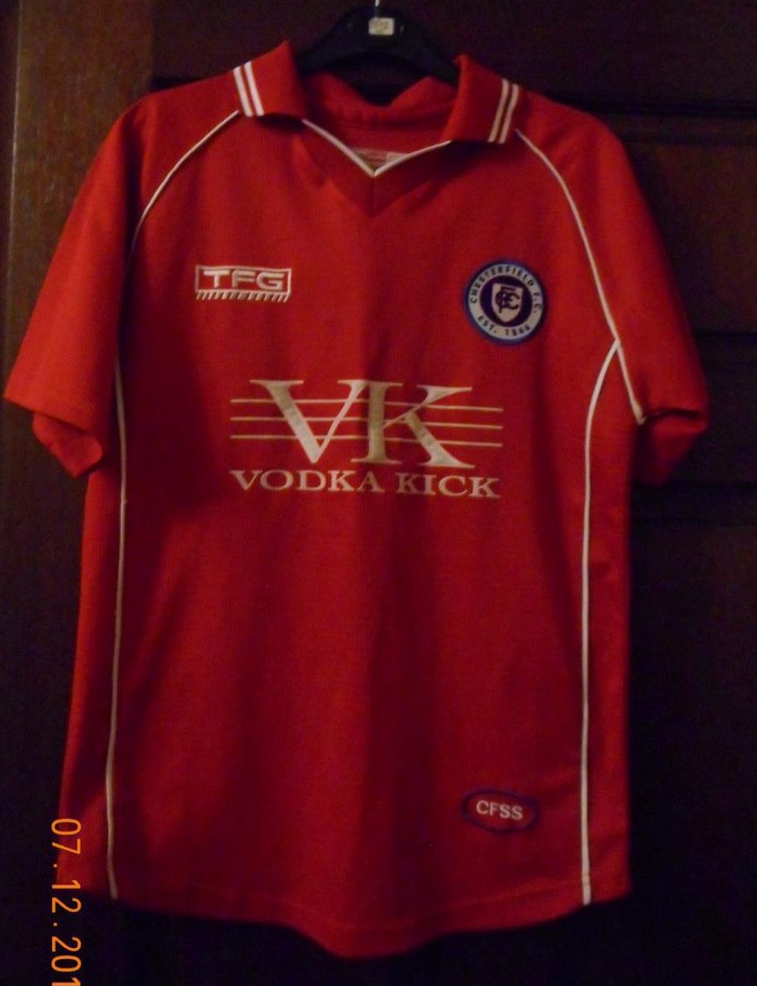 maillot équipe de chesterfield fc exterieur 2007-2008 rétro