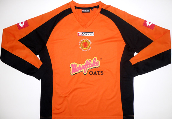 maillot équipe de crewe alexandra fc gardien 2008-2009 rétro