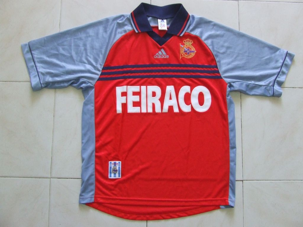 maillot équipe de deportivo la corogne exterieur 1998-1999 rétro