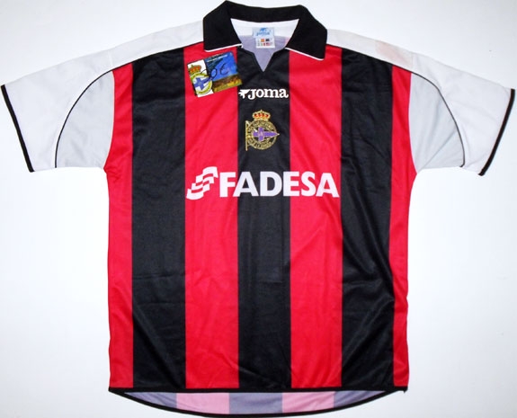 maillot équipe de deportivo la corogne exterieur 2001-2002 rétro