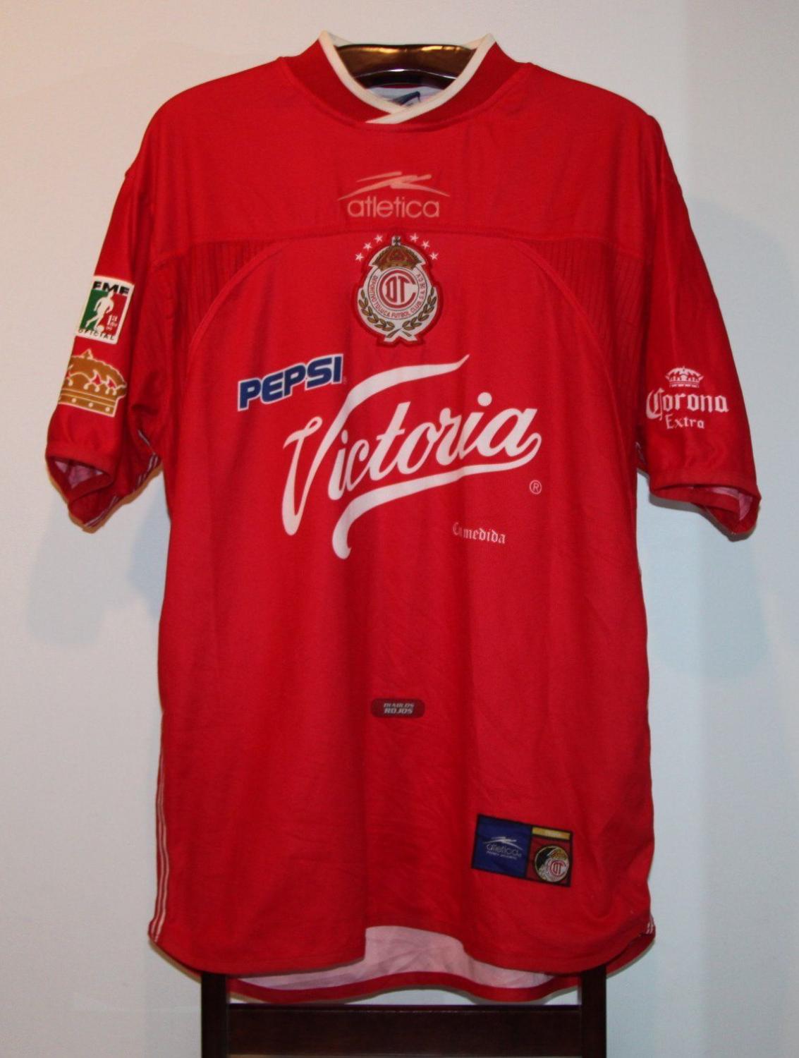 maillot équipe de deportivo toluca domicile 2000 rétro