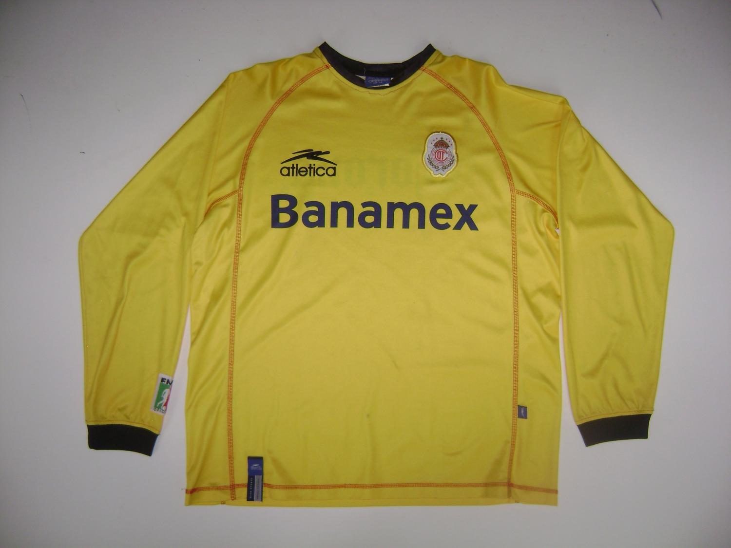 maillot équipe de deportivo toluca gardien 2002 rétro