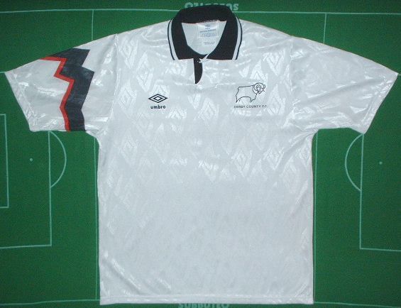 maillot équipe de derby county fc domicile 1991-1993 rétro