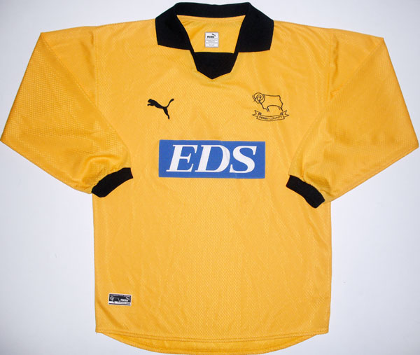 maillot équipe de derby county fc gardien 2000-2001 rétro