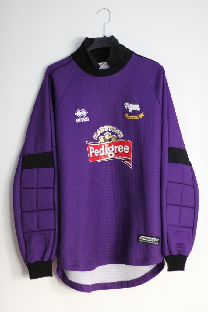 maillot équipe de derby county fc gardien 2001-2003 rétro