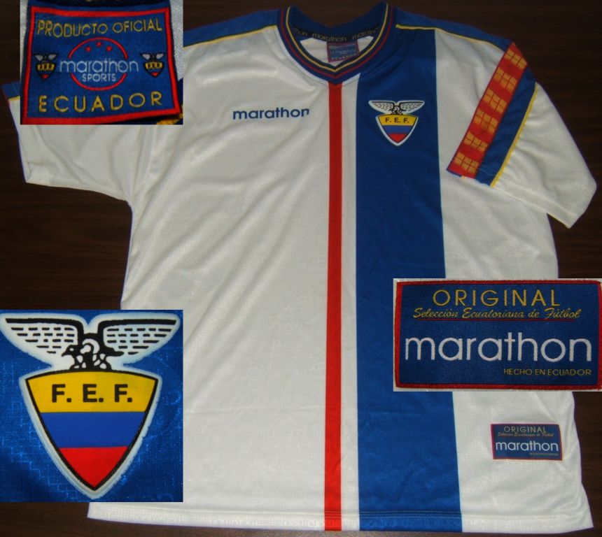 maillot équipe de équateur exterieur 1999-2001 pas cher