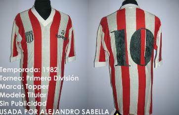 maillot équipe de estudiantes de la plata domicile 1982 rétro