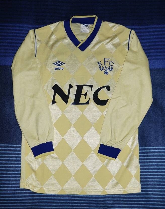 maillot équipe de everton fc exterieur 1986-1987 pas cher