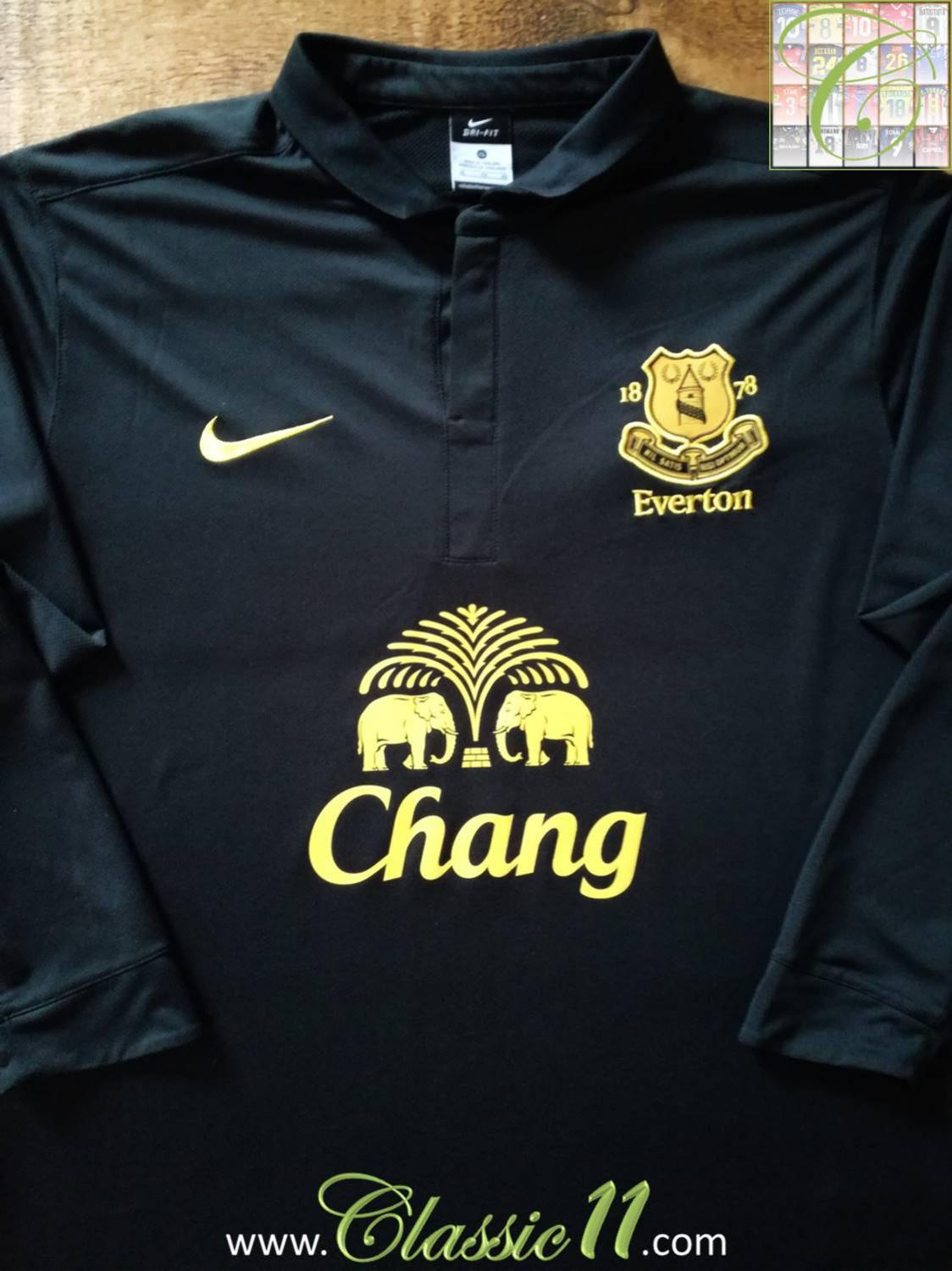 maillot équipe de everton fc exterieur 2012-2013 rétro