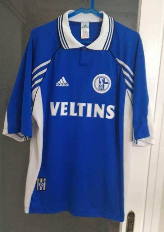 maillot équipe de fc schalke 04 domicile 1998-2000 pas cher