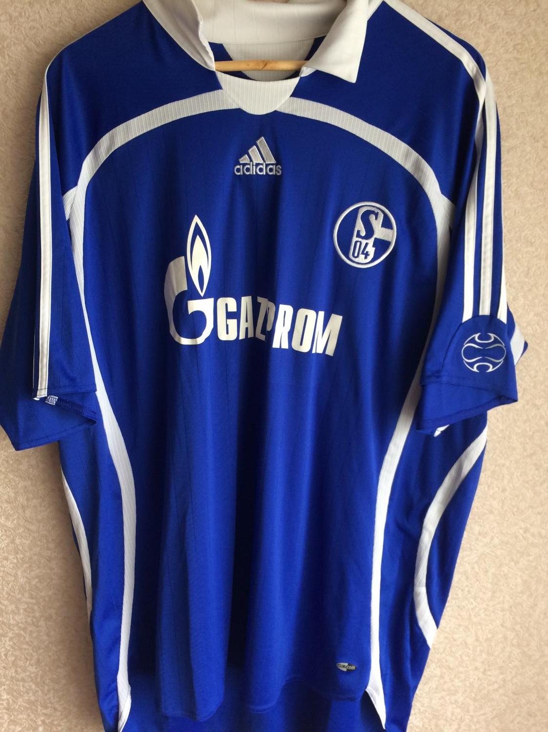 maillot équipe de fc schalke 04 domicile 2007-2008 rétro