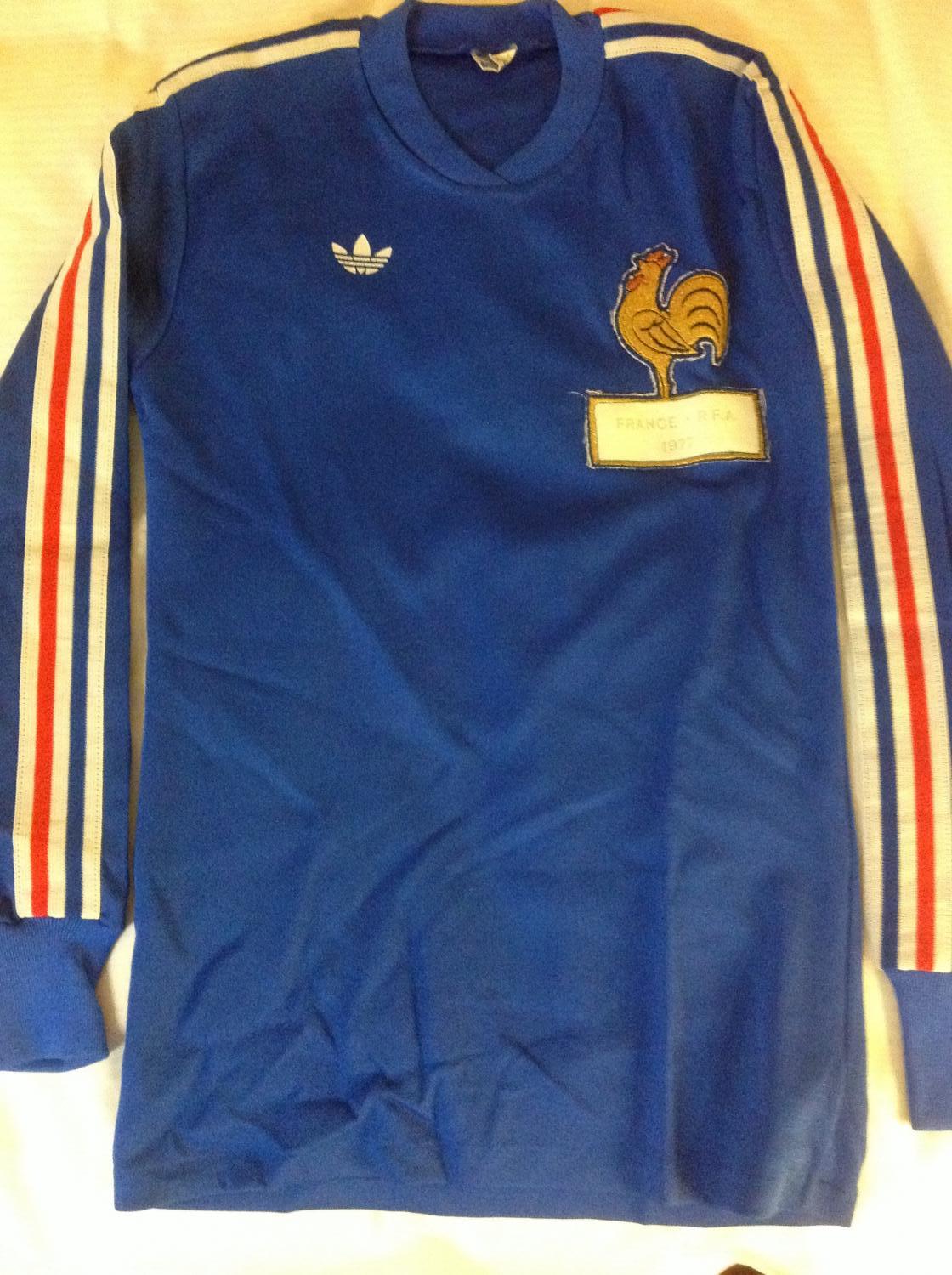 maillot équipe de france domicile 1977 rétro