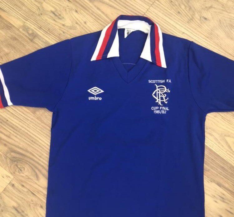 maillot équipe de glasgow rangers réplique 1978-1982 pas cher