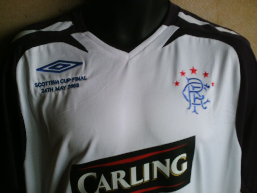 maillot équipe de glasgow rangers réplique 2008 rétro