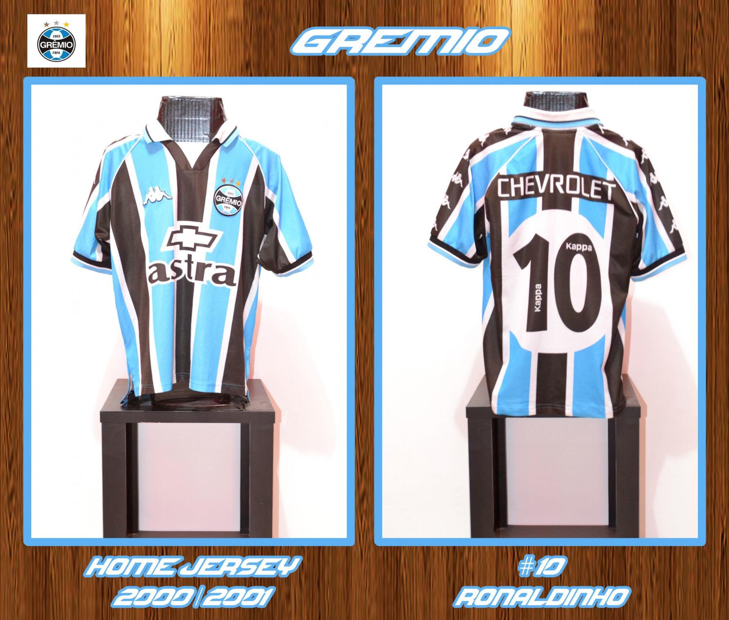 maillot équipe de grêmio domicile 2000-2001 rétro