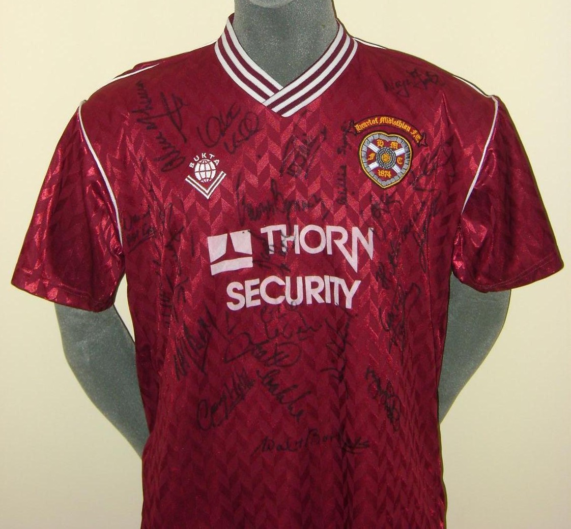 maillot équipe de hearts domicile 1989-1990 rétro