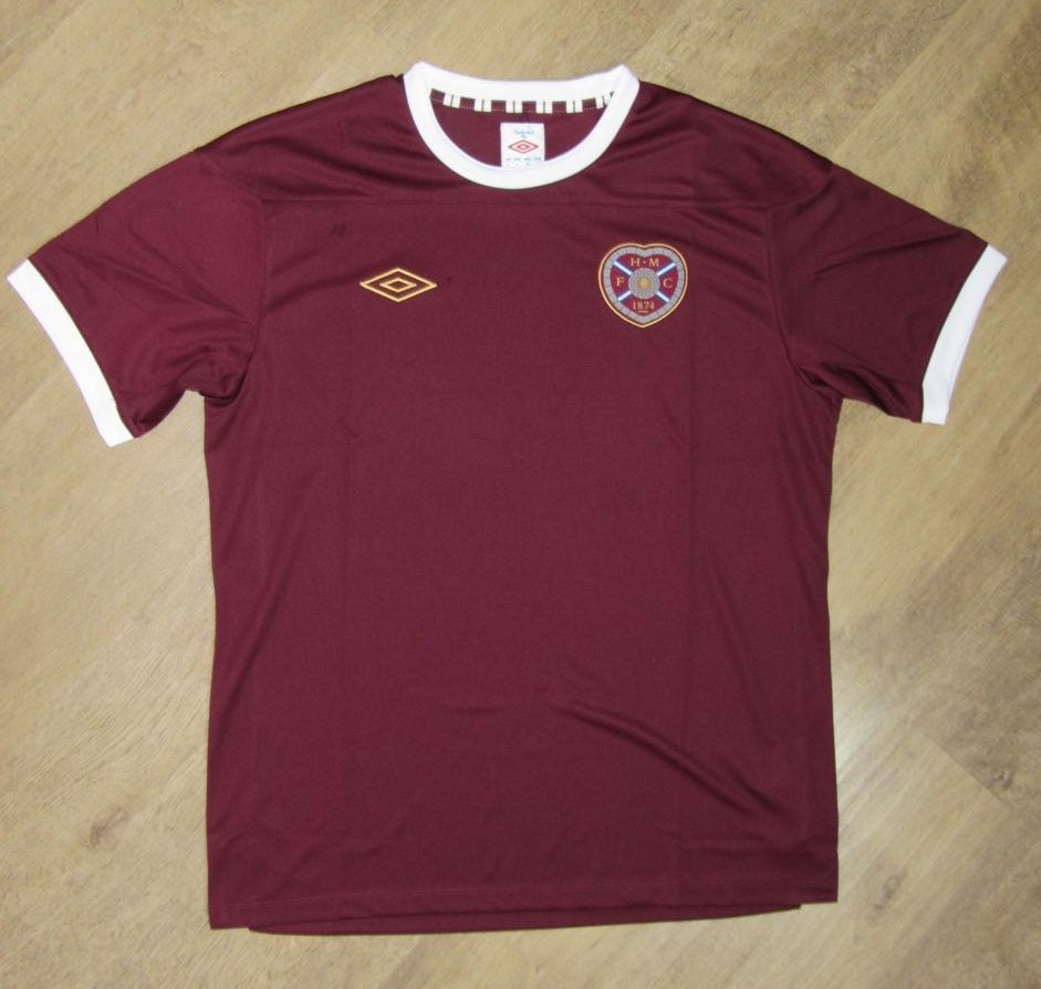 maillot équipe de hearts domicile 2011-2012 rétro