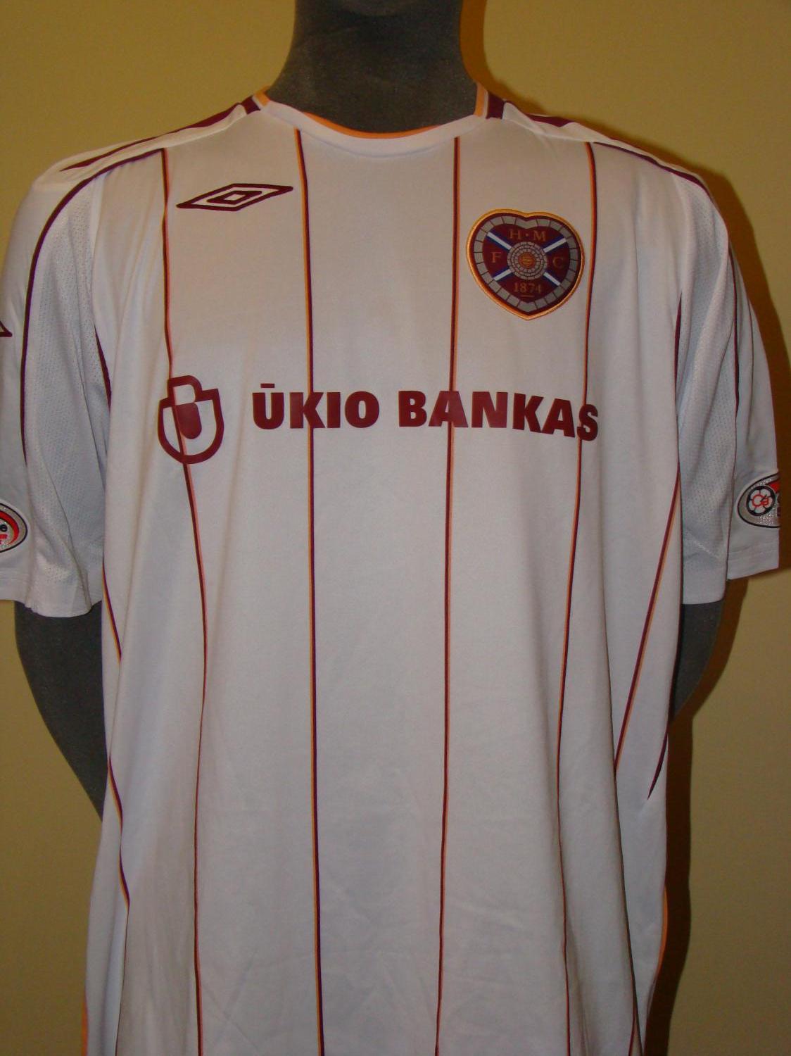 maillot équipe de hearts exterieur 2007-2008 pas cher