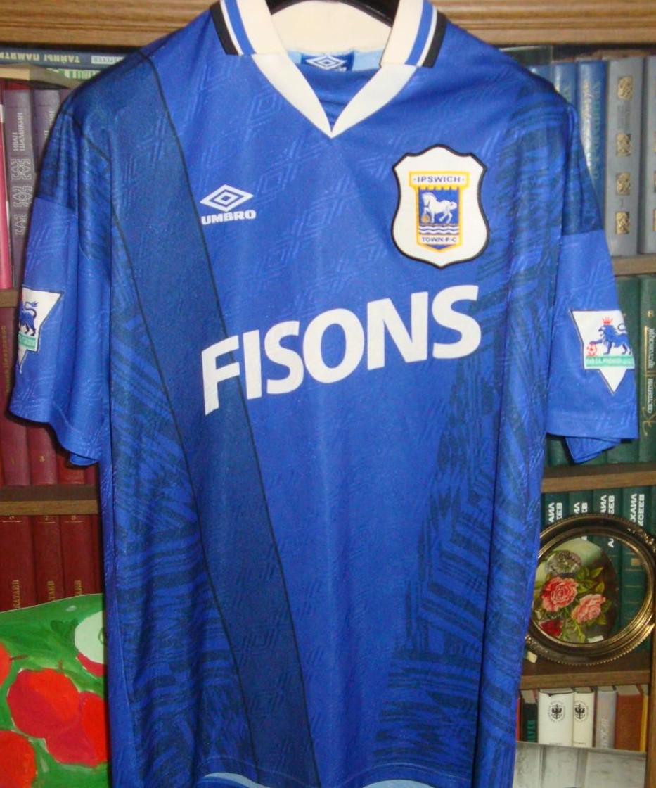 maillot équipe de ipswich town domicile 1994-1995 rétro