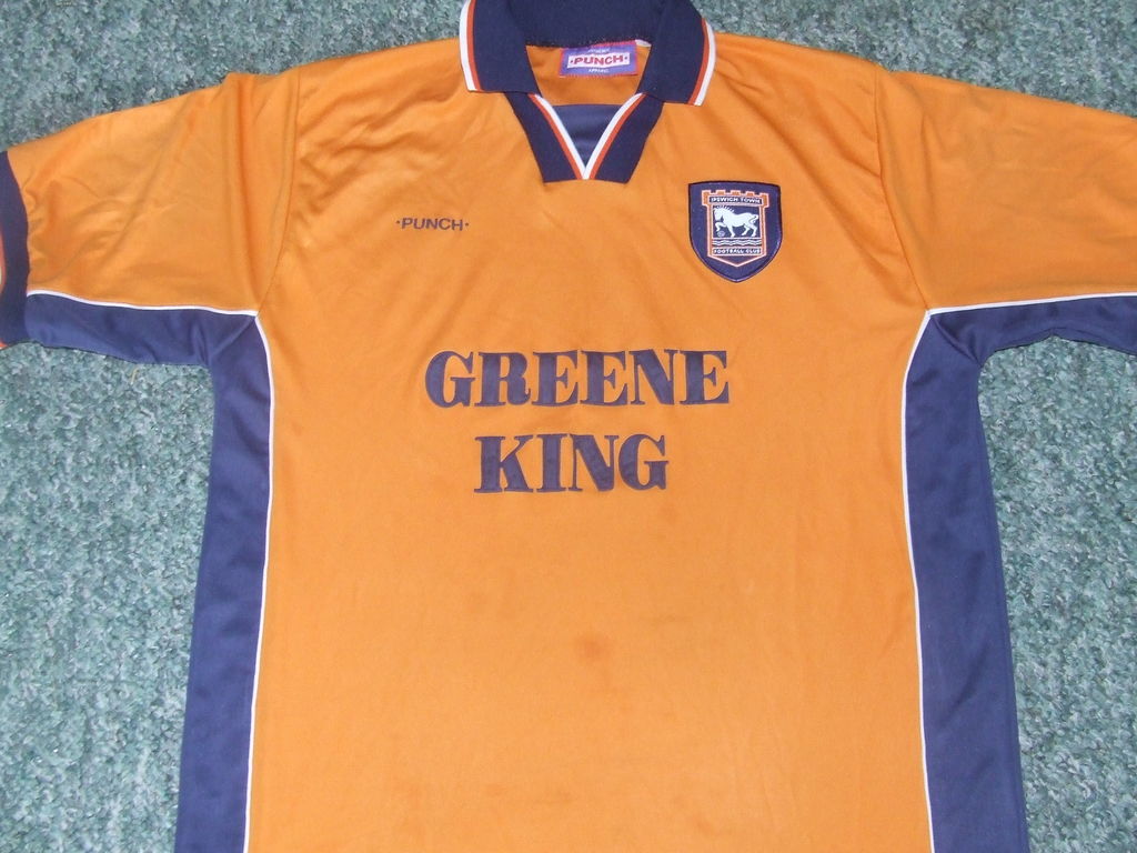 maillot équipe de ipswich town exterieur 1998-2000 rétro