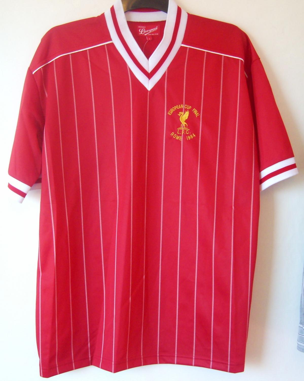 maillot équipe de liverpool fc réplique 1984 rétro