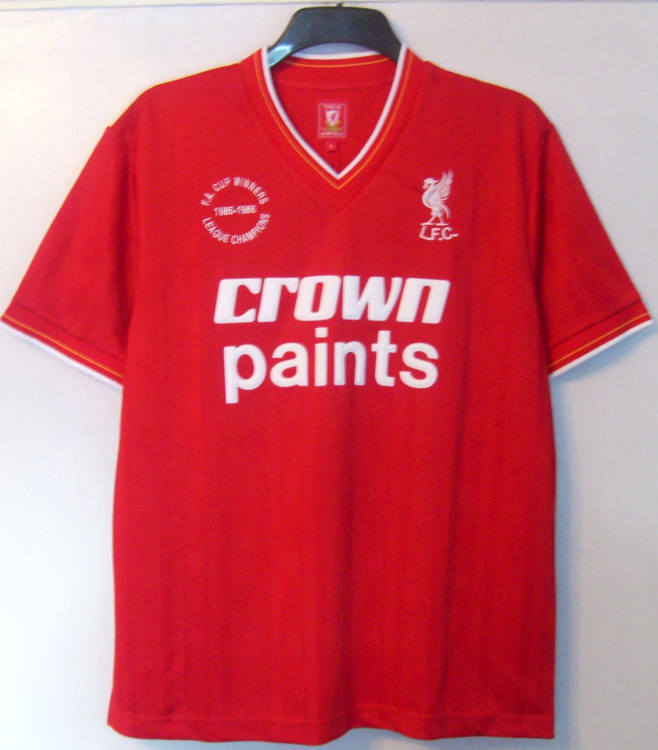 maillot équipe de liverpool fc réplique 1985-1986 rétro