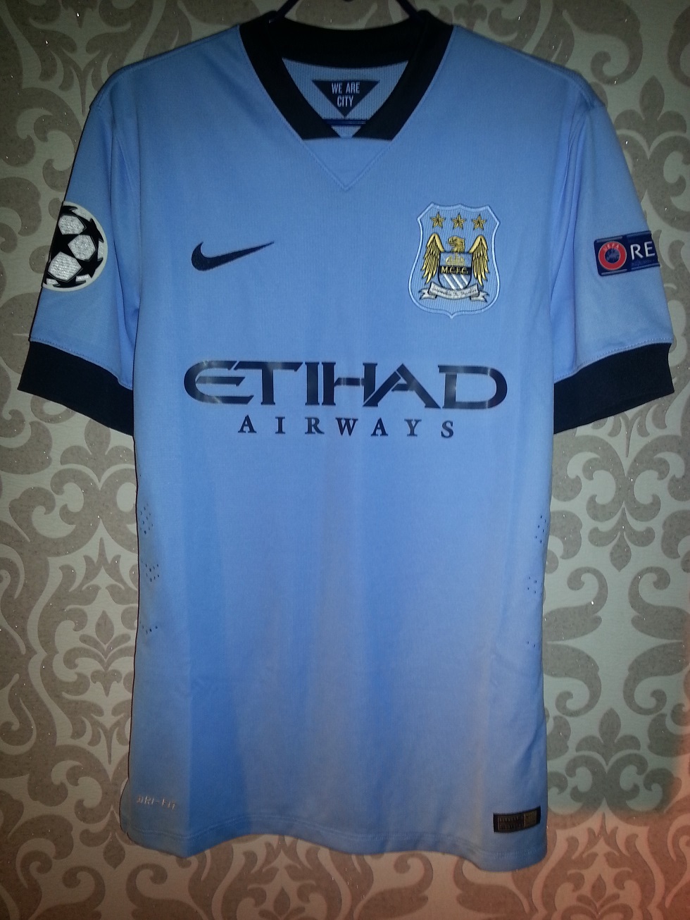 maillot équipe de manchester city domicile 2014-2015 rétro