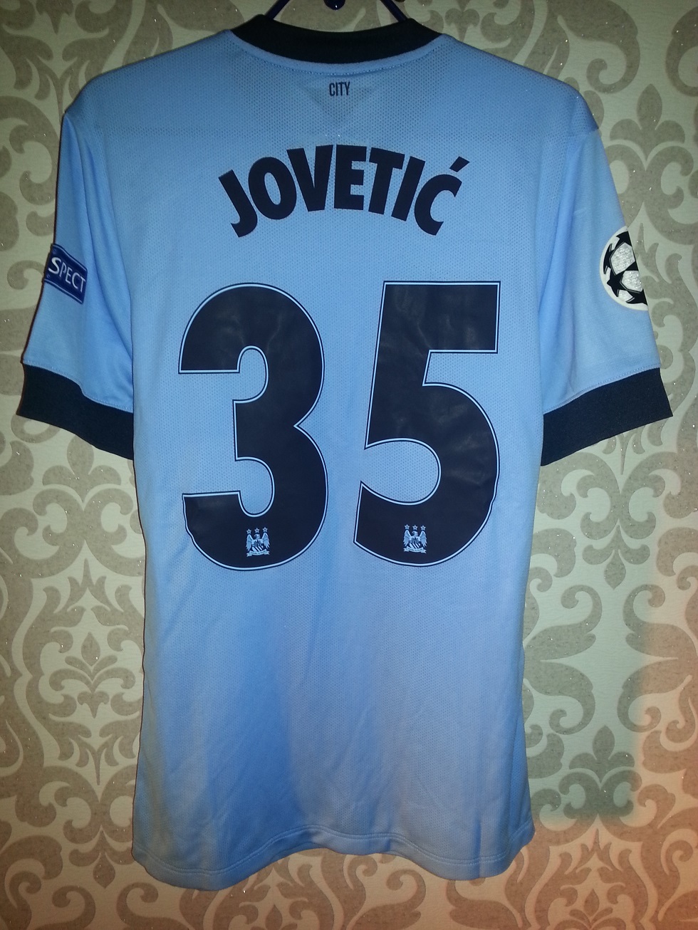 maillot équipe de manchester city domicile 2014-2015 rétro