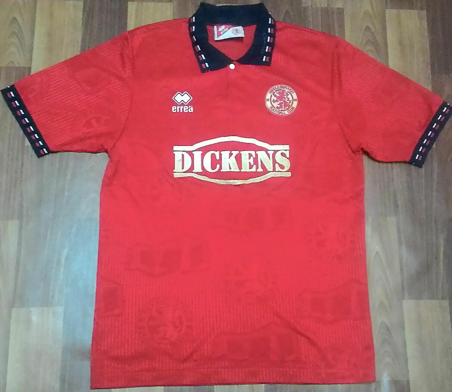 maillot équipe de middlesbrough domicile 1994-1995 rétro